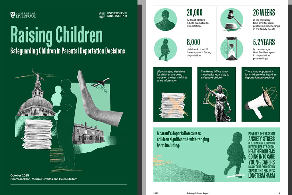 Raising Children report cover (green on green graphics)
