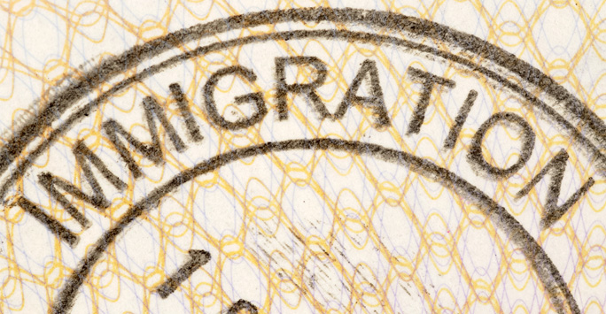 Immigration stamp
