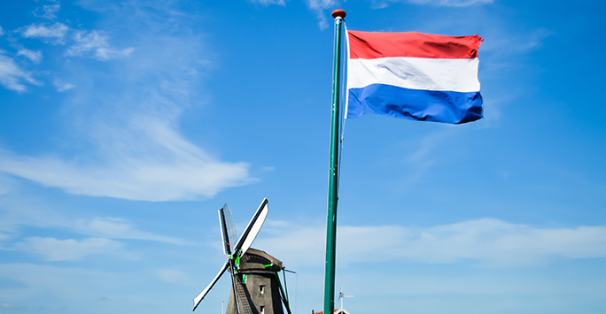 A picture of the Dutch flag