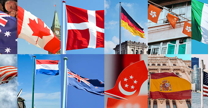 Banner of the different flags
