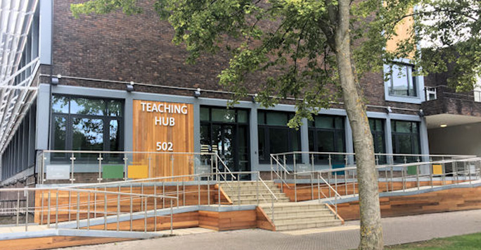 Exterior of the 502 Teaching Hub