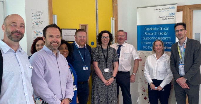 Visitors and staff at the Alder Hey CRF