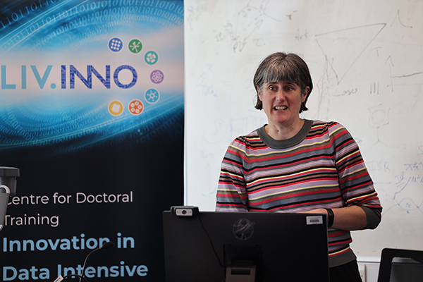 A person giving a presentation.