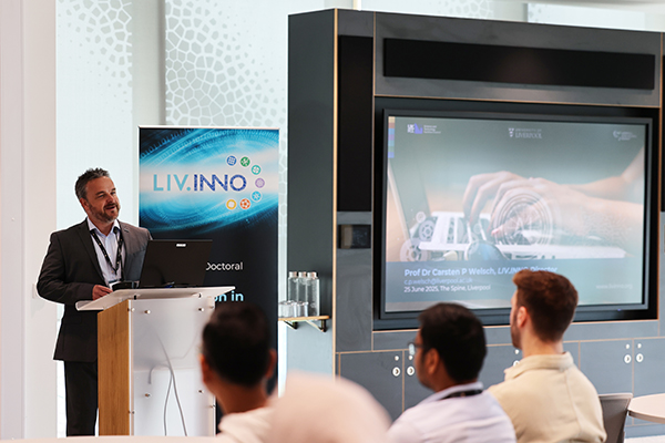 A person giving a presentation.