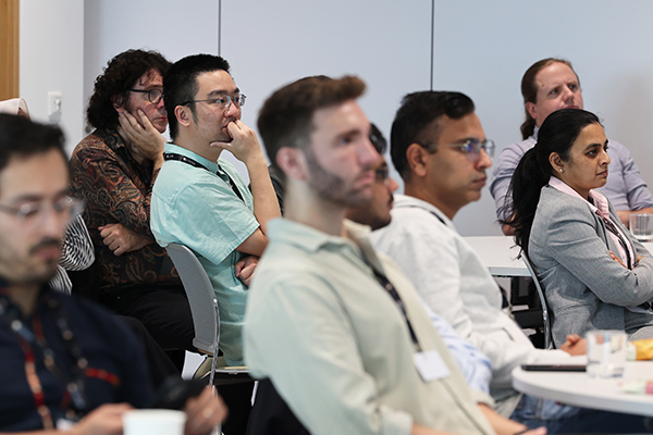 People at a meeting.