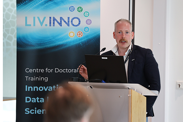 A person giving a presentation.