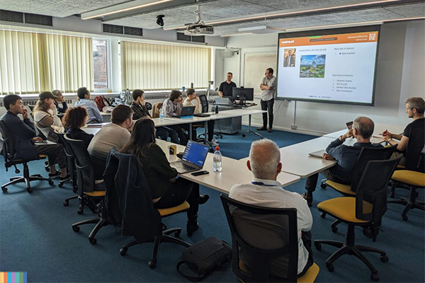 A group of people during a meeting.