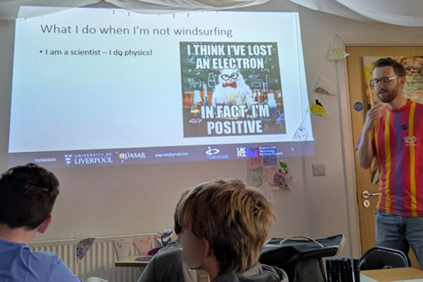 A person talking to an audience.