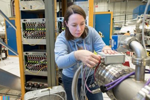 A person working in a lab.