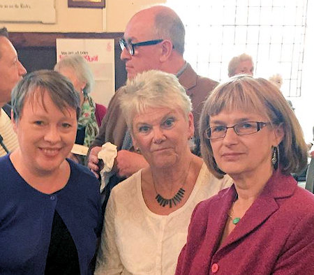 LiberTeas in Gateacre event, 14 June 2015. From left to right: Maria Eagle, Kevin Bean, Alex Robinson and Margaret Procter