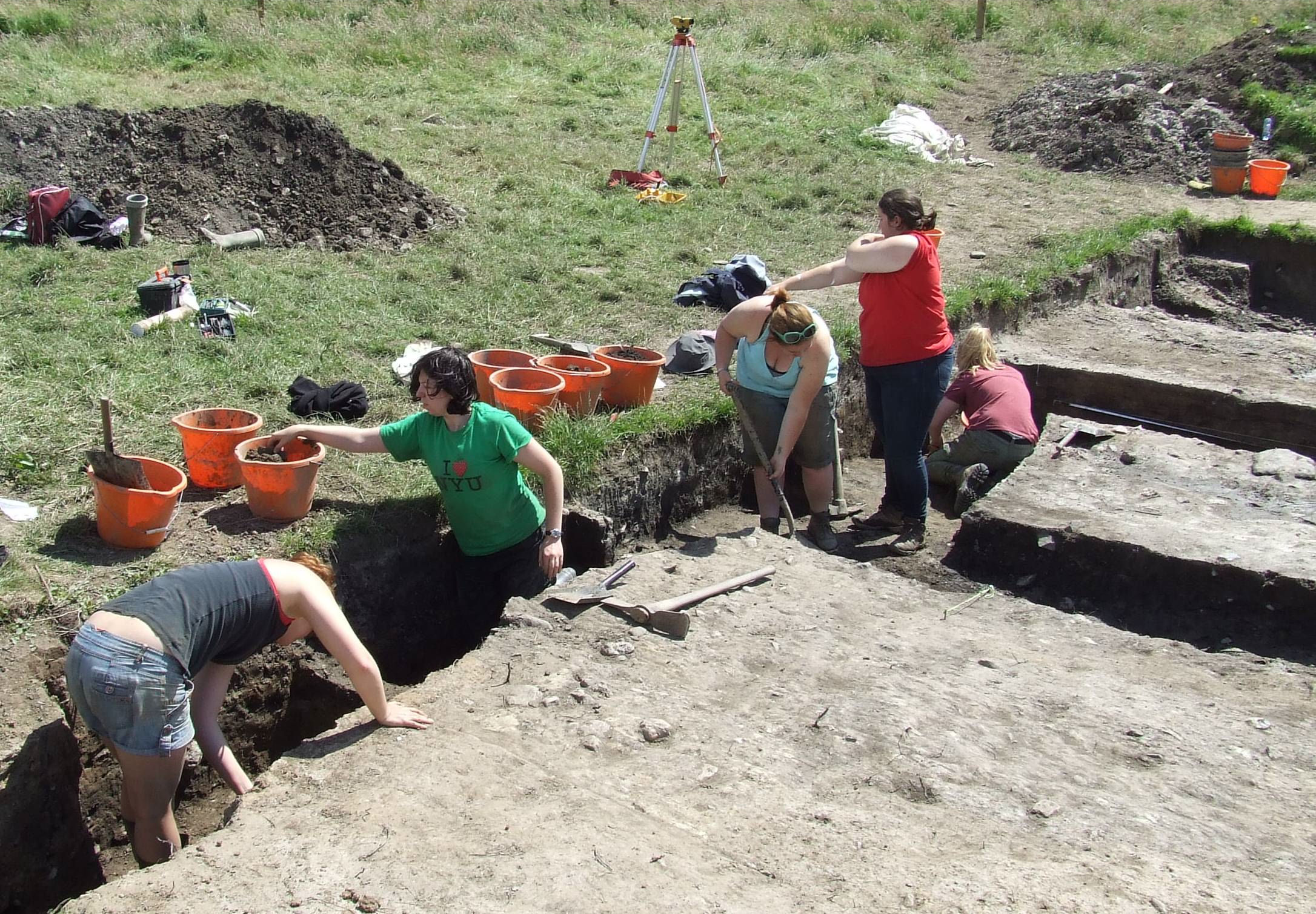 Digging at Ballanorris, Isle of Man