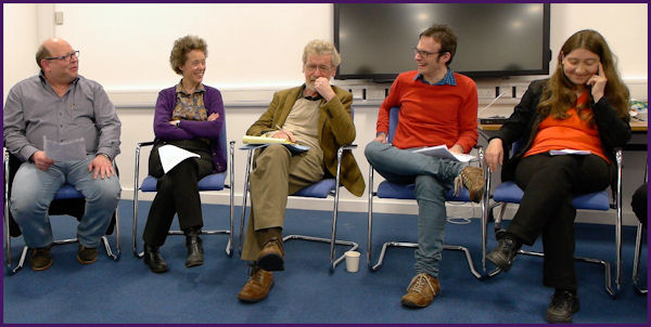 (L-R) Mathias Brust, Rachel Bearon, Tim Jones, Greg Lynall and Anna Pratoussevitch