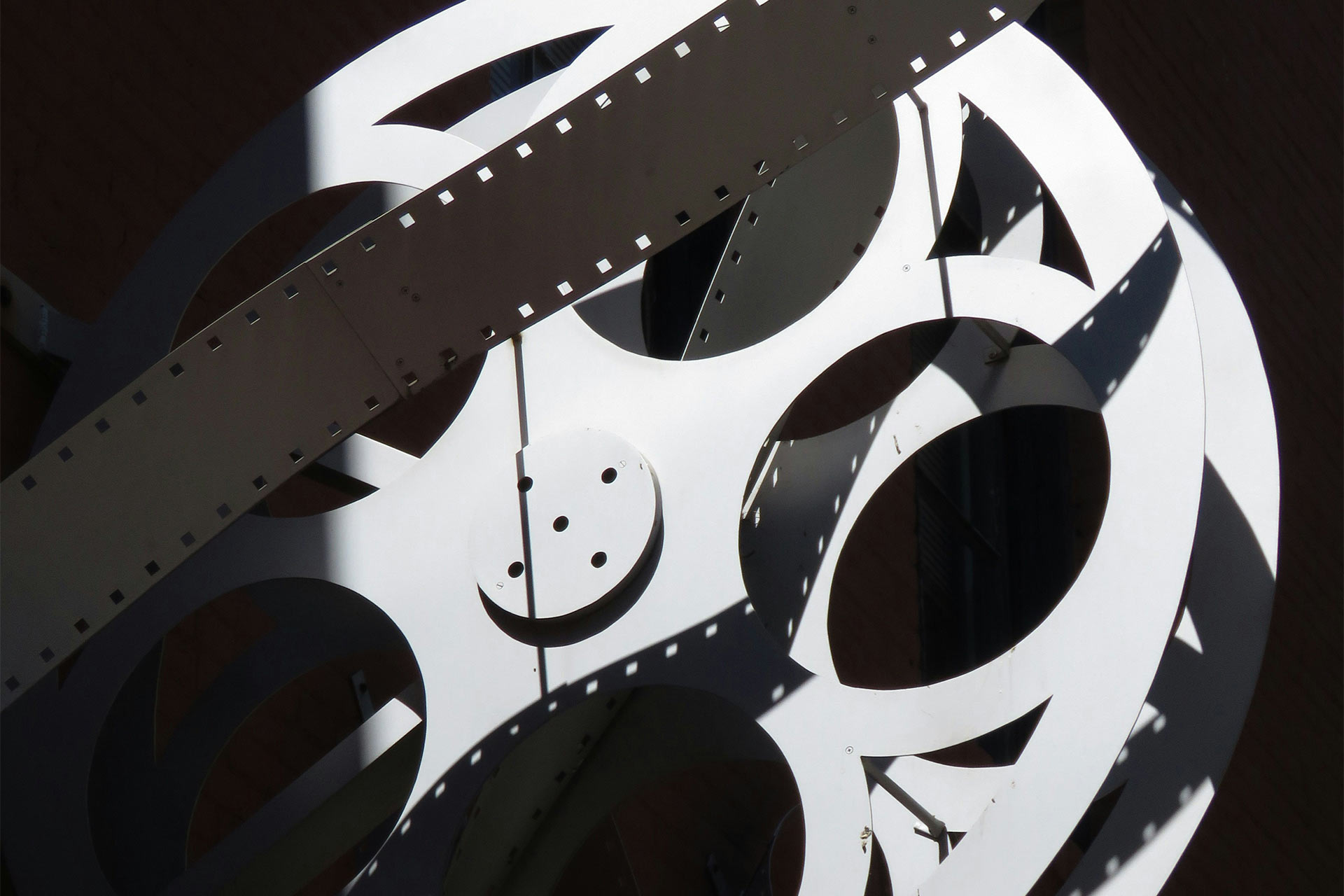 Black and white film reel