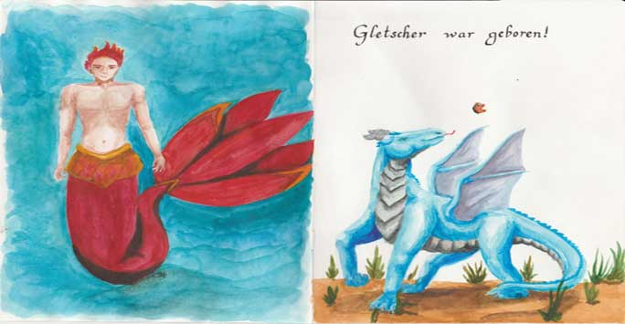 Student illustration of a German fairytale