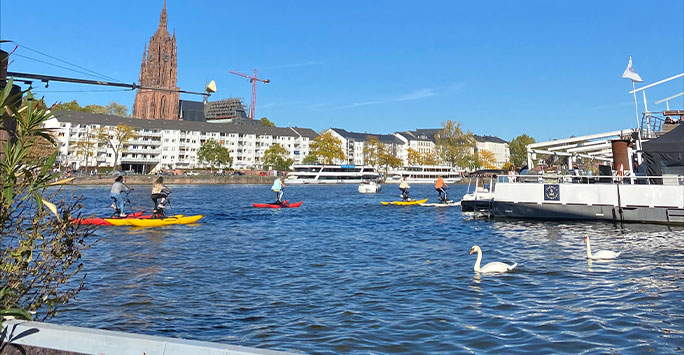 Watersport on the river Main