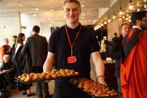 Food on trays