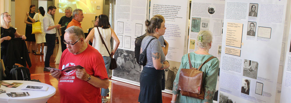 members of public viewing the exhibition