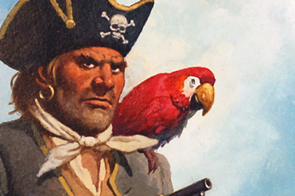 Long John Silver and parrot