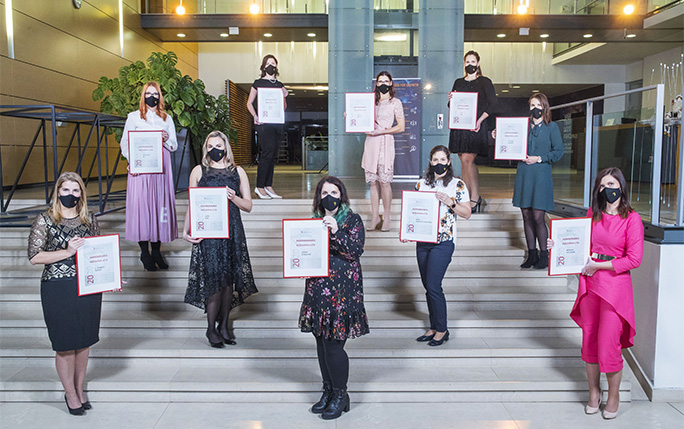 Nominees at Slovenia's “Top female engineer of 2020” award.