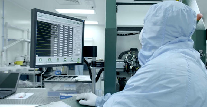 Physics Department’s clean room where detectors are designed, assembled and tested