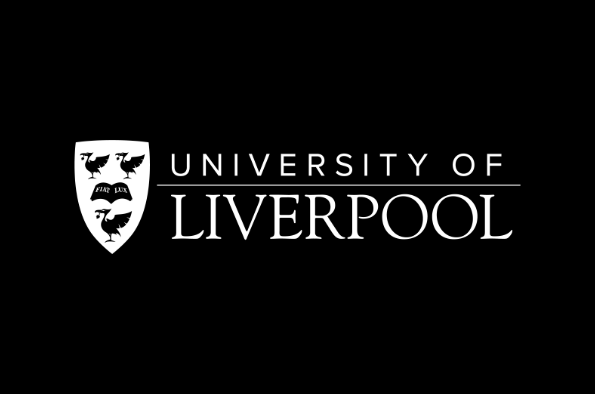 the university of liverpool logo against a black background