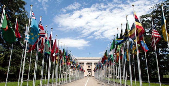 United Nations flags