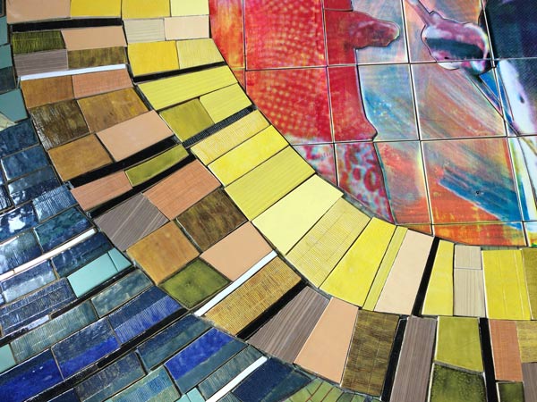 Colourful mosaic tiles