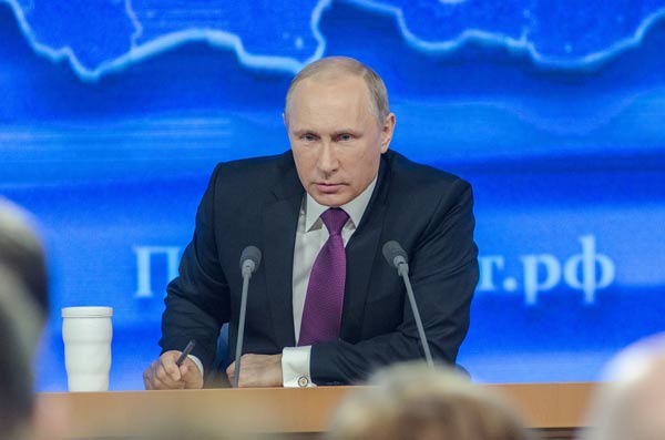 Putin at a press conference