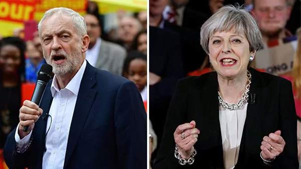 Jeremy Corbyn and Theresa May