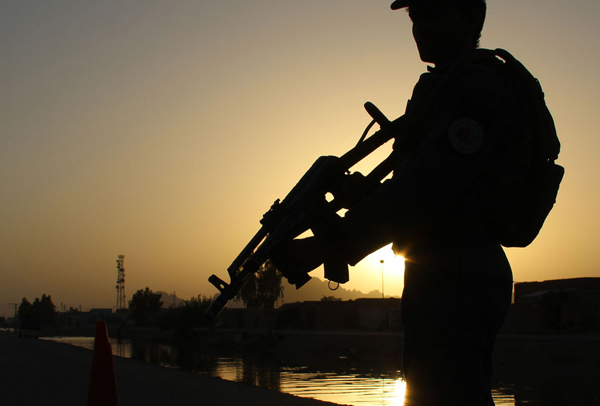 Silhouette of a soldier
