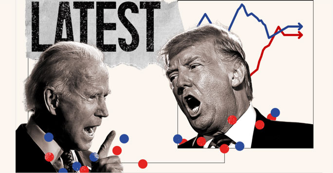 Trump and Biden graphic