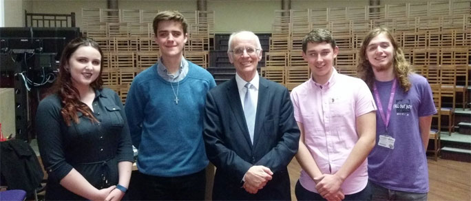 Lord Norton with attendees of the event.