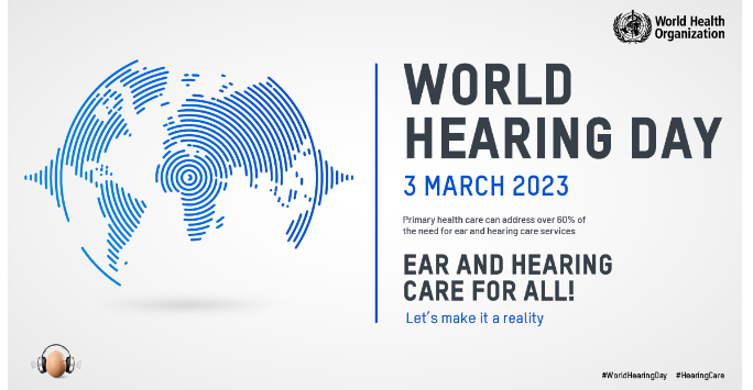 World Hearing Day 2023 WHO promotion image