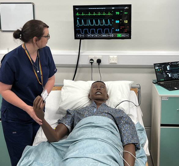 Demonstration of manikin in the Florence Nightingale Suite