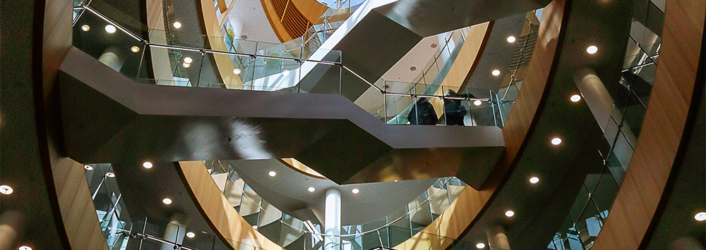 Interior of Liverpool Central Library, UK