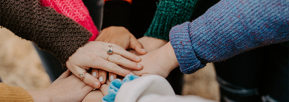 Hands touching