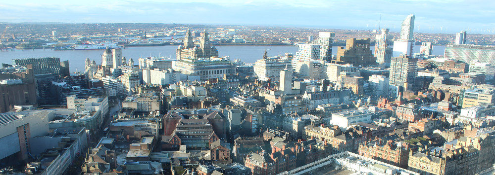 Liverpool and Mersey from above