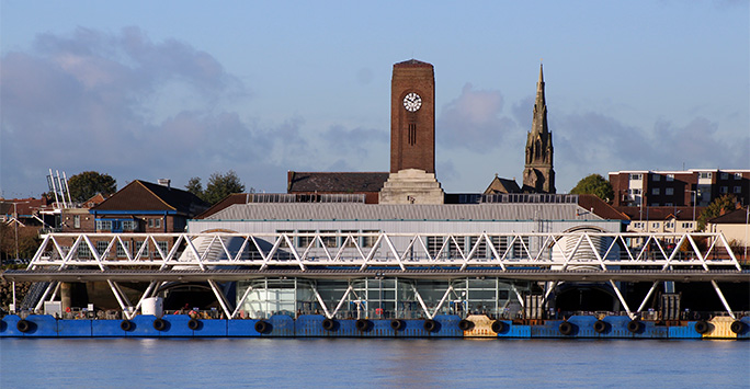 Seacombe Ferry Terminal from the river