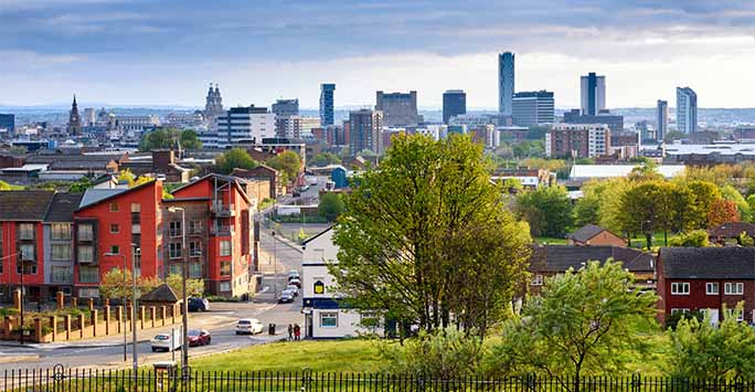 View from Everton Park, Liverpool