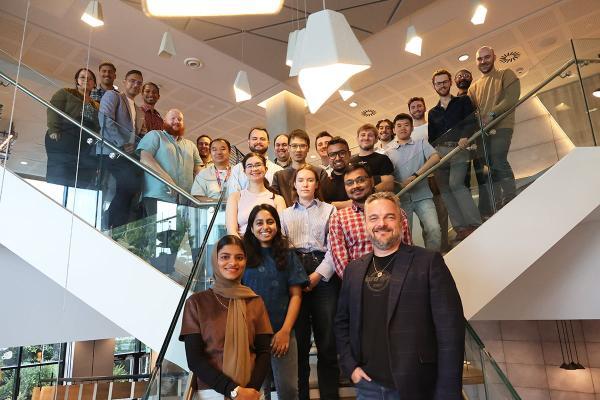 A group of people posing for a photo.