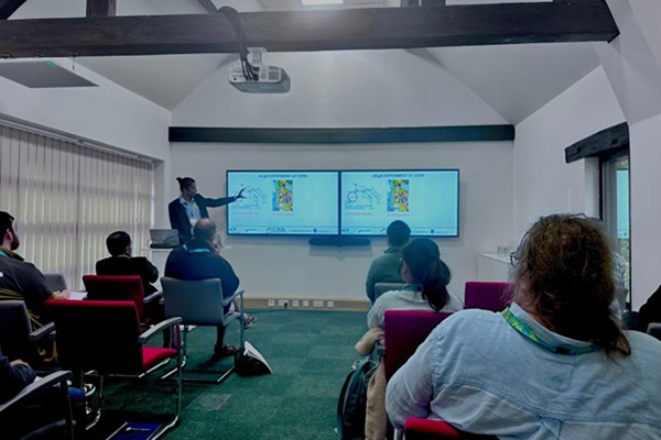 A person giving a presentation.