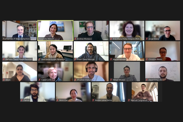 Image of people during a zoom meeting.