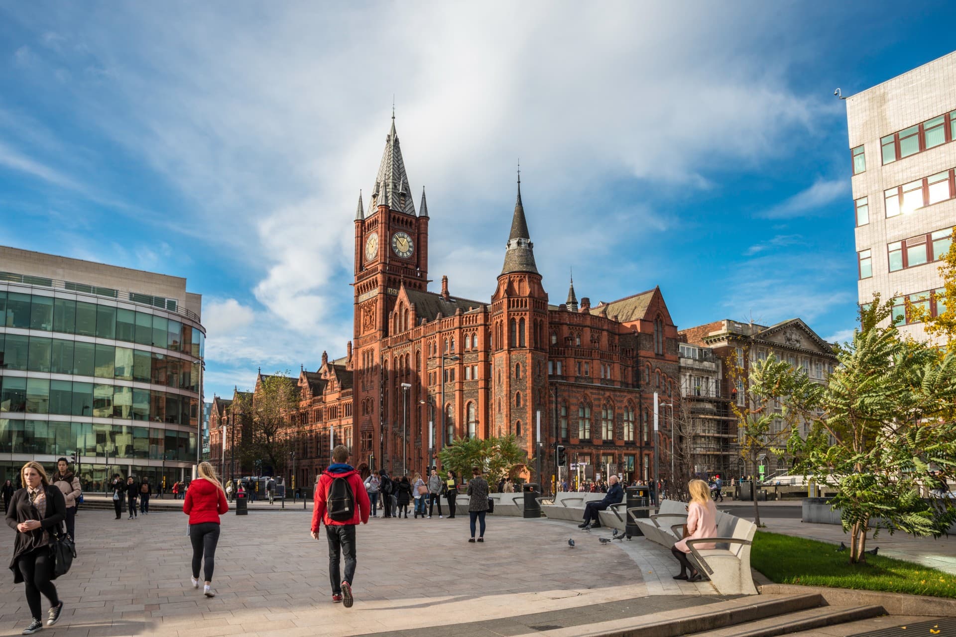 University Square with the Victoria Gallery & Museum in the background,
