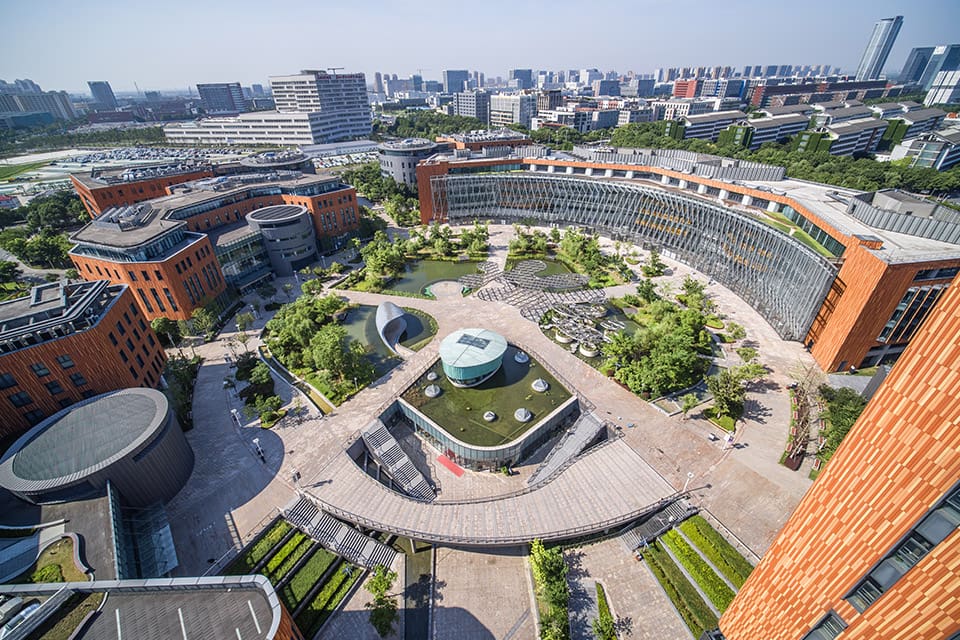 Aerial shot of XJTLU campus