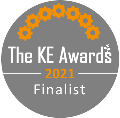 Badge to show 2021 Finalist of the PraxisAuril KE Award