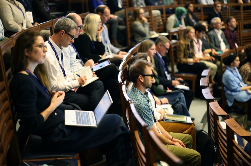 A photograph of the audience at the The Pandemic Institute Scientific Meeting 2025