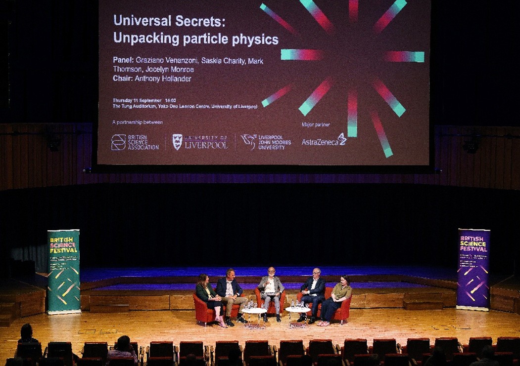 BSF panel event: L-R Professor Jocelyn Monroe, Professor Graziano Venanzoni, Professor Anthony Hollander, Professor Mark Thomson and Dr Saskia Charity