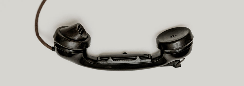 Vintage black telephone receiver