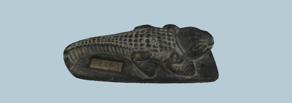 photogrammetry image of an Egyptian crocodile sculpture