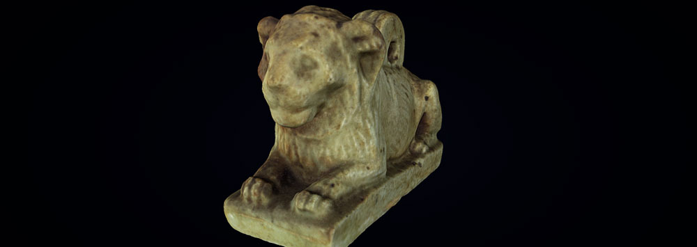 Scan of a lion sculpture